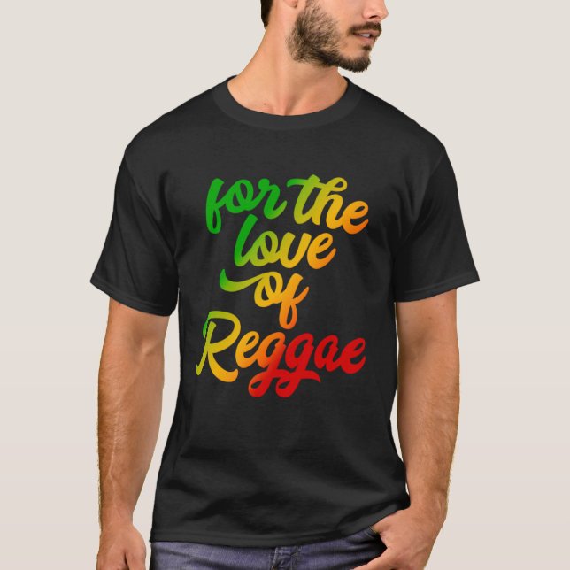 T-shirt Pour l'amour du reggae Rasta couleurs (Devant)