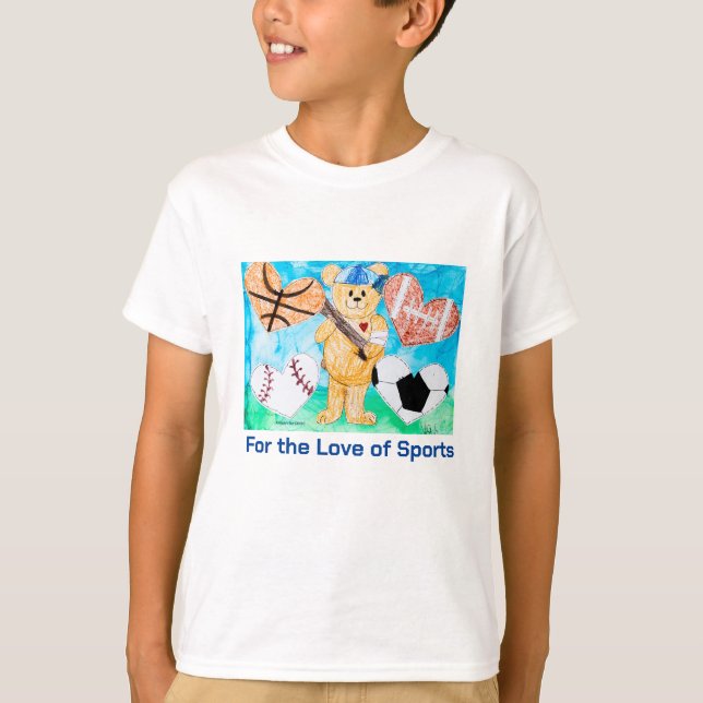 T-shirt Pour l'amour du sport - Art pour enfants pour CHOC (Devant)