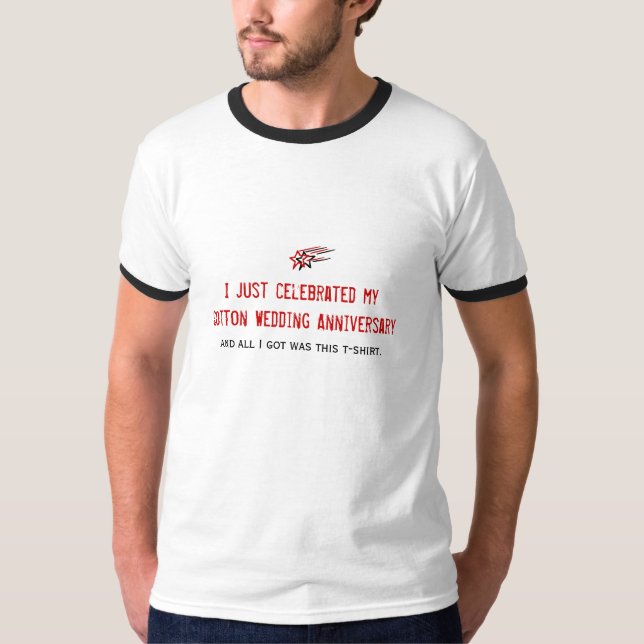 T-shirt pour l'anniversaire du Mariage de coton ma (Devant)
