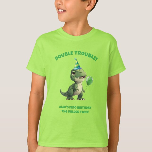 T-shirt pour l'anniversaire d'un garçon jumeau ave (Devant)