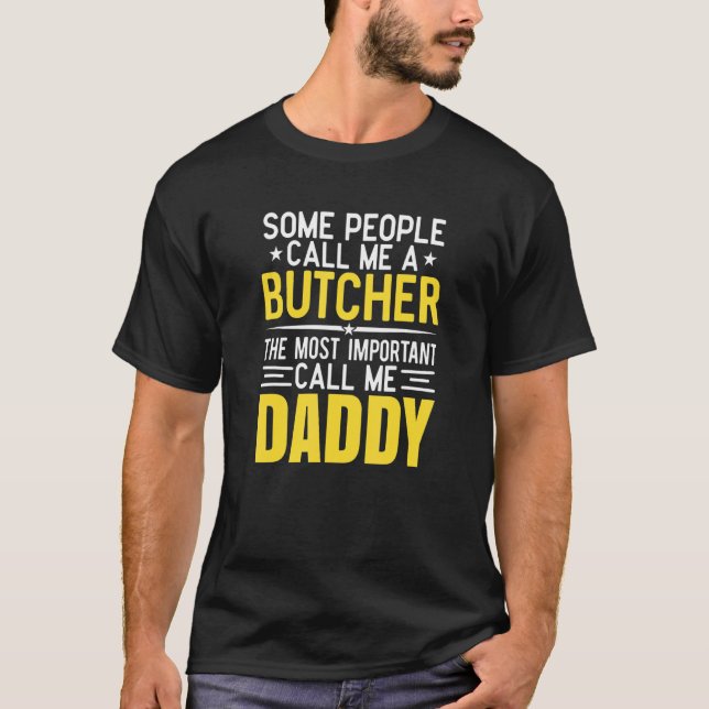 T-shirt Pour le boucher papa boucher papa (Devant)