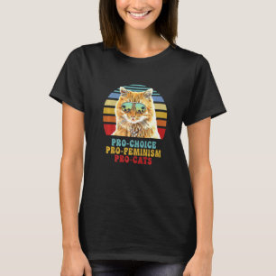 T-shirt Pour le Choix Féministe Pro Chats Droits des Femme