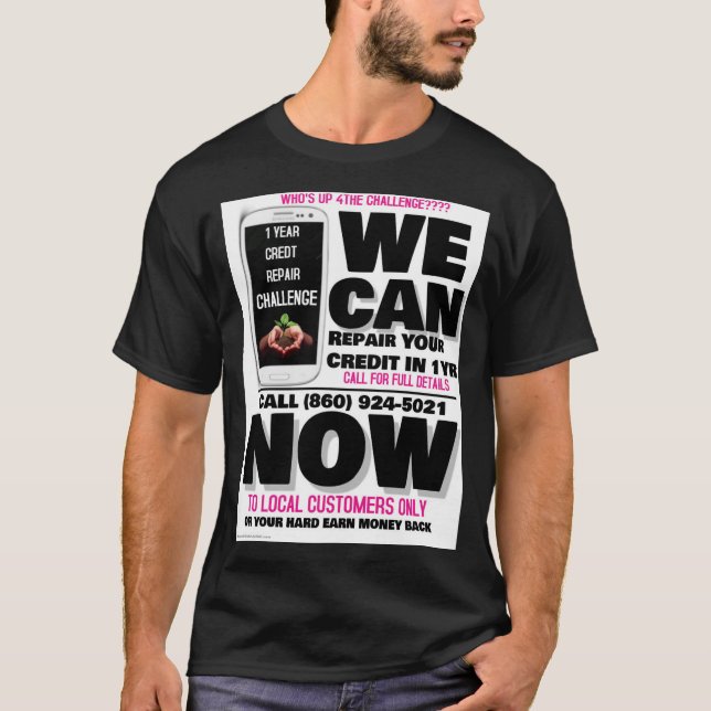 T-shirt pour le défi de réparation du crédit (Devant)