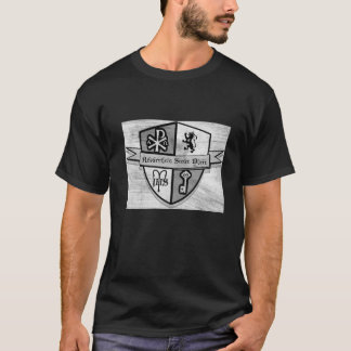 T-shirt Pour le logo noir et blanc de roi et de pays