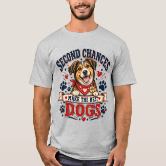 T-shirt pour le meilleur amant de chien de sauveta