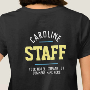 T-Shirt pour le personnel d'hospitalité imprimé de