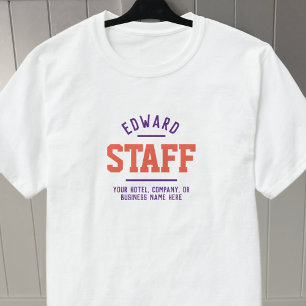 T-Shirt pour le Personnel d'Hôtellerie Imprimé des