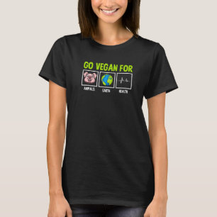 T-shirt Pour le Plante Powered go vegan pour les animaux l