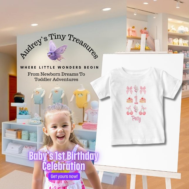 T-Shirt pour le premier anniversaire de bébé avec  (Créateur téléchargé)