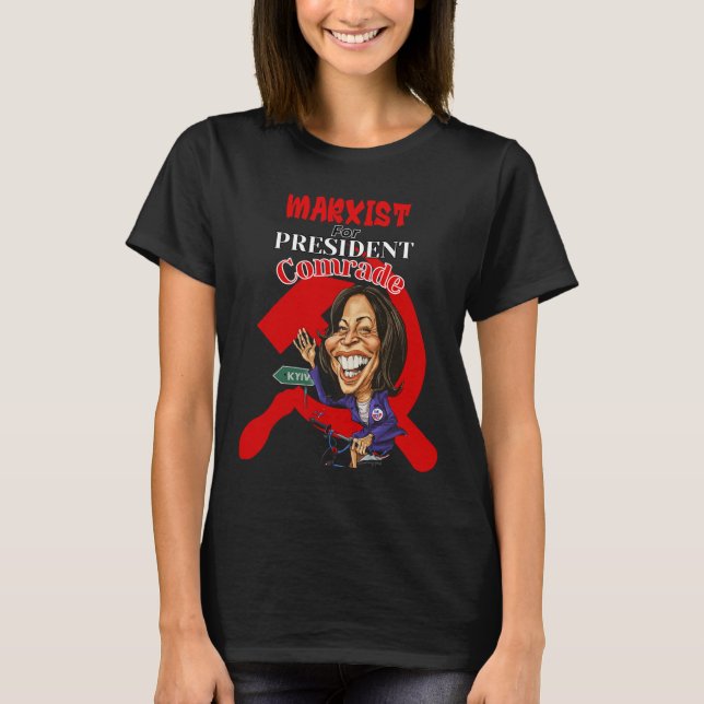 T-shirt Pour le président camarade Kamala Harris drôle Pré (Devant)