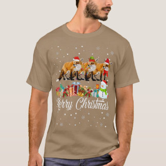 T-shirt Pour le pyjama de Noël Joyaux Lumières Animaux Amo