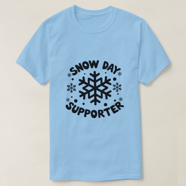 T-Shirt pour le soutien du jour de neige - Desi de (Design devant)