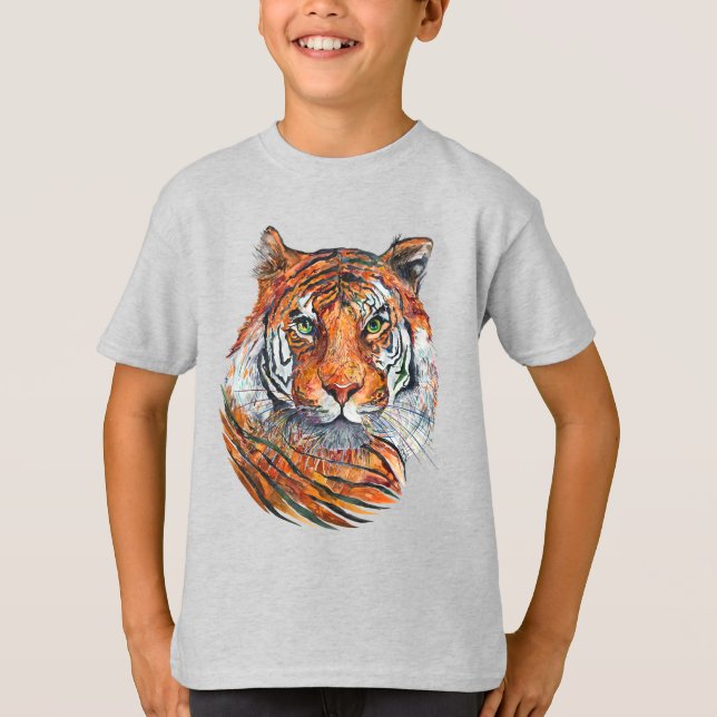 T-shirt pour le TIGRE SAUVAGE de garçon (Devant)