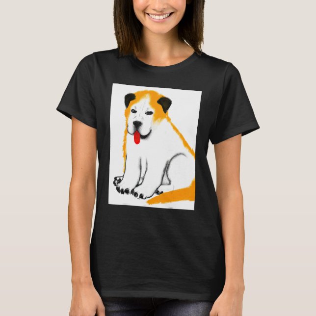 T-shirt Pour Le Ventilateur De Chien À Chien Dans Style D' (Devant)