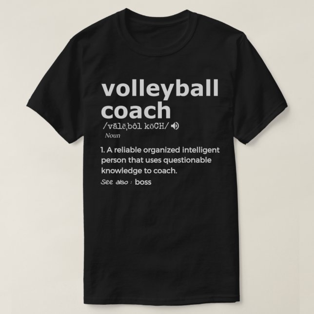 T-shirt Pour le volleyball coach et entraîneurs cadeau cad (Design devant)