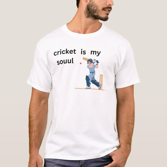 t-shirt pour les amateurs de cricket (Devant)