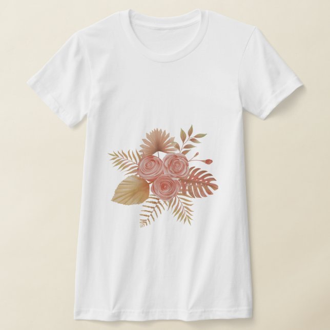 t-shirt pour les amateurs de fleurs boho  (Poser)