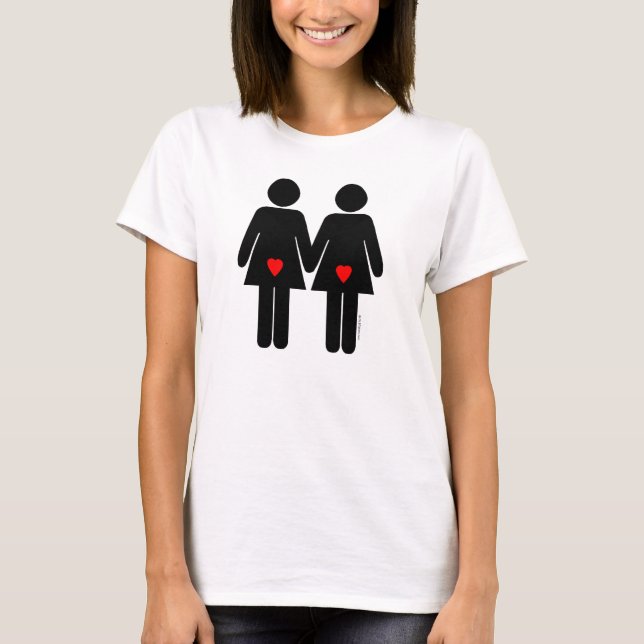 T-shirt pour les amoureuses lesbiennes (Devant)