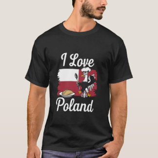 T-shirt Pour les amoureux de la Pologne J'aime la Pologne