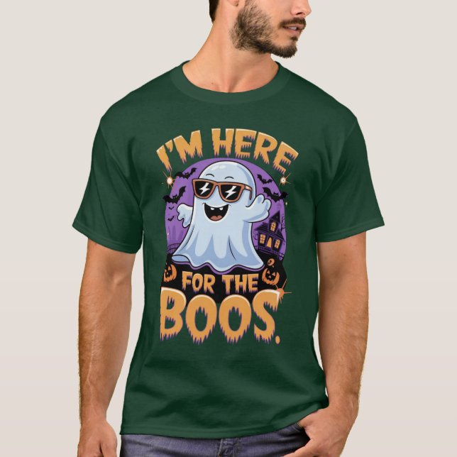 T-shirt Pour les Boos : Vibes de fantômes Cool (Devant)