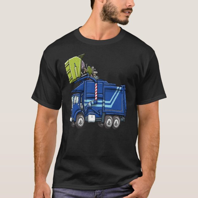 T-shirt pour les enfants Big Blue Garbage Truck (Devant)
