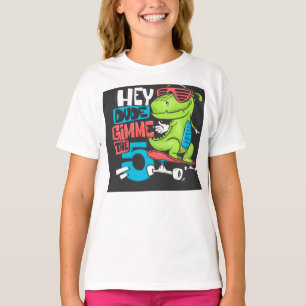 T-Shirt pour les enfants de Dino Skater Dino 5"