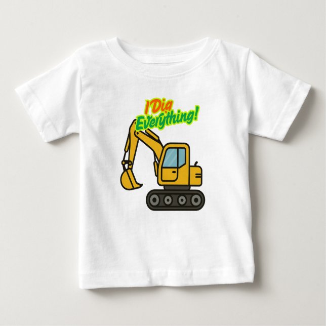T-Shirt pour les enfants de l'excavatrice mignonne (Devant)
