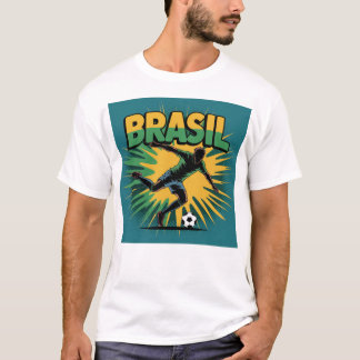 T-Shirt pour les fans de football du Brésil | Fier