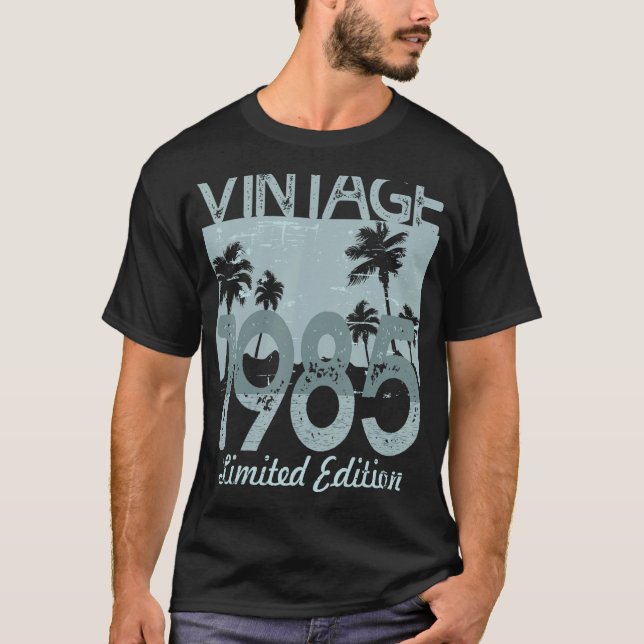 T-shirt pour les hommes et les femmes nés en 1985 ou Vinta (Devant)