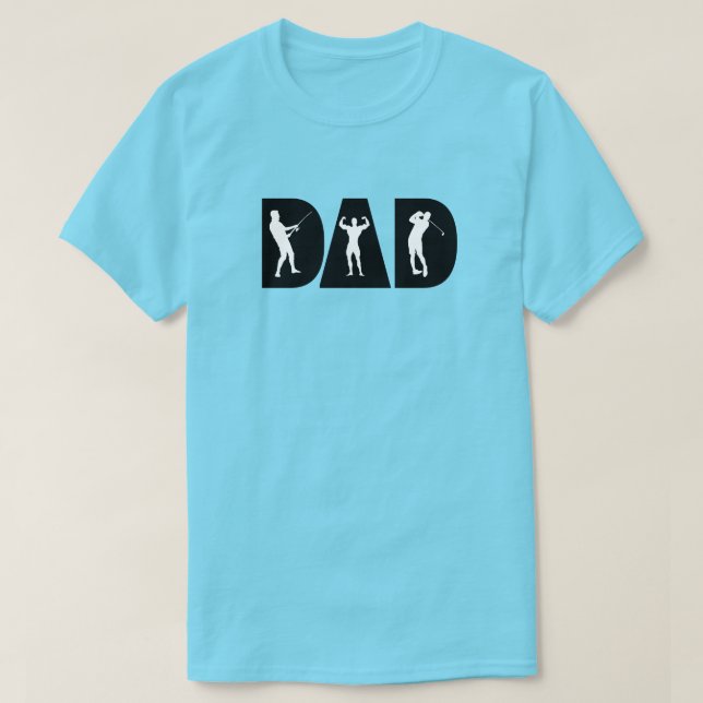 T-shirt Pour les papas puissants qui aiment pêcher et la l (Design devant)