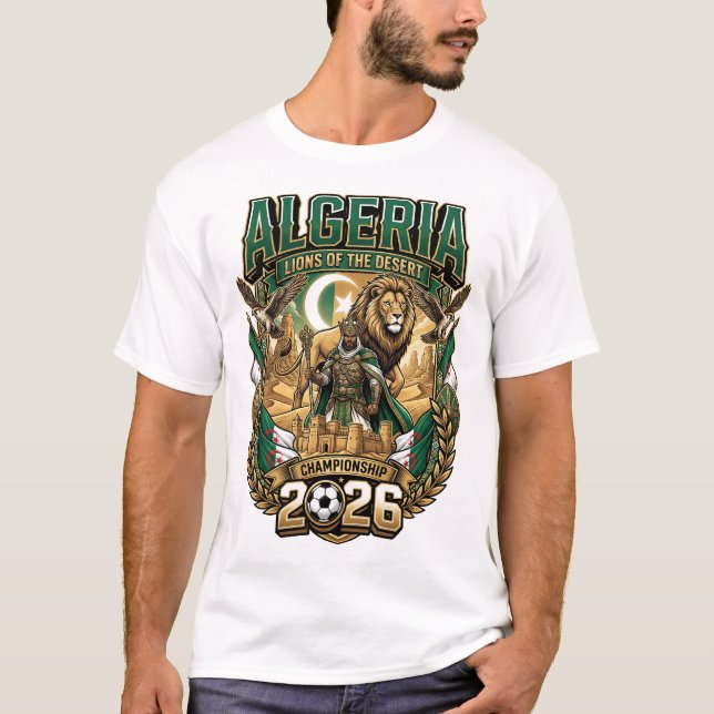 T-Shirt pour les supporters de l'Algérie 2026 (Devant)