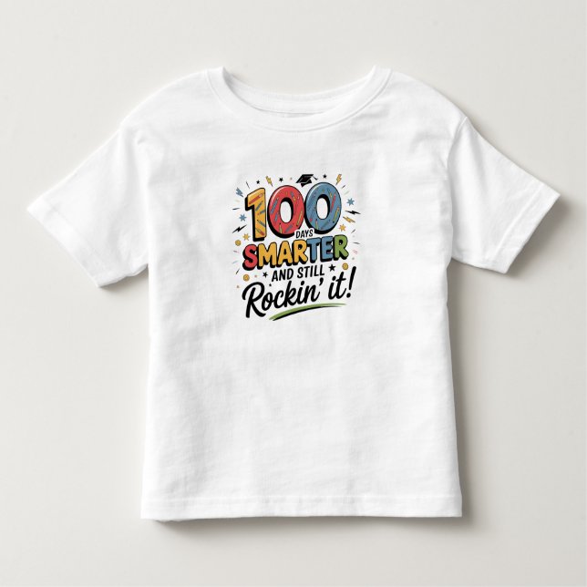 T-shirt Pour Les Tous Petits 100 Days Smarter and Still Rockin’ It (Devant)