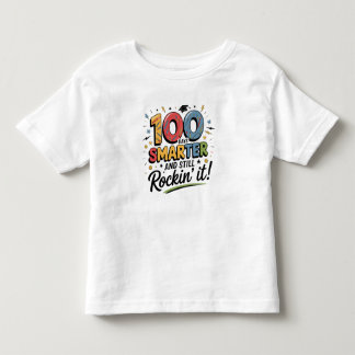 T-shirt Pour Les Tous Petits 100 jours plus intelligents et toujours rock'n'rol