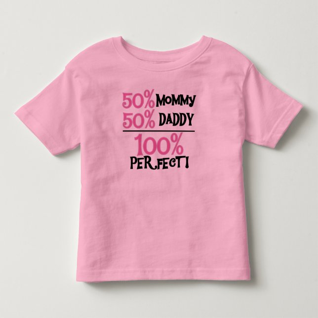 T-shirt Pour Les Tous Petits 100% Parfait Rose (Devant)
