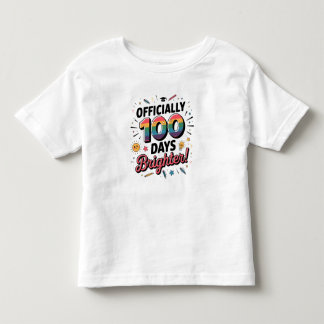 T-shirt Pour Les Tous Petits 100e jour d'école, officiellement 100 jours plus b