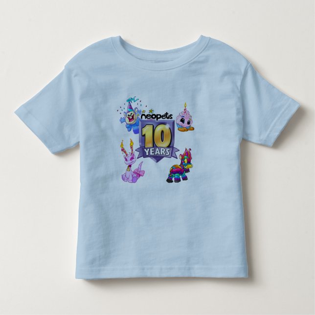 T-shirt Pour Les Tous Petits 10ème Logo d'anniversaire (Devant)