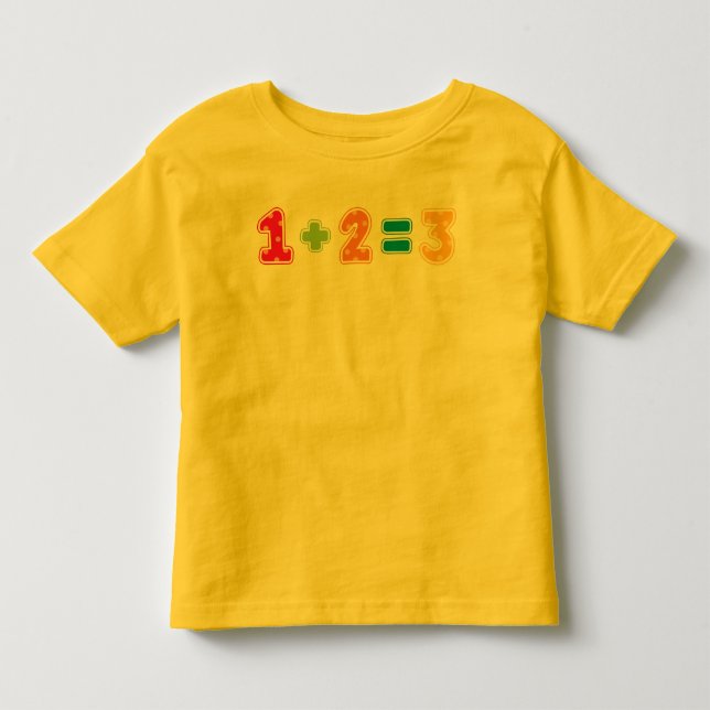 T-SHIRT POUR LES TOUS PETITS 1+2=3 (Devant)
