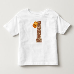 T-shirt Pour Les Tous Petits 1er anniversaire Giraffe Animal 1 an bébé