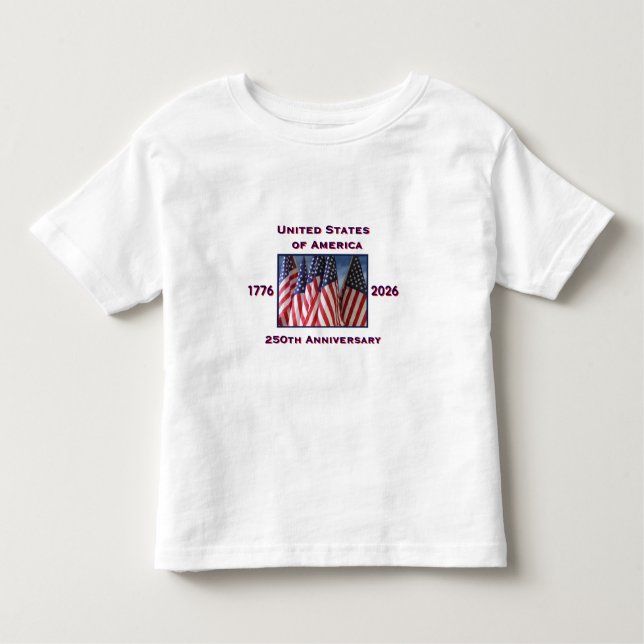 T-shirt Pour Les Tous Petits 250e anniversaire USA Patriotique (Devant)