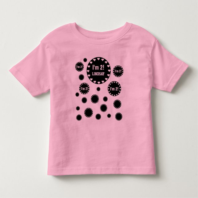 T-shirt Pour Les Tous Petits 2 Anniversaire 2 Anniversaire Bubbles amusants V06 (Devant)