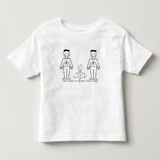 T-shirt Pour Les Tous Petits 2 papas sont meilleurs qu'un