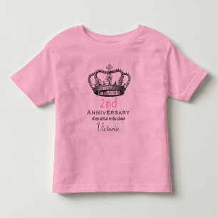 T-shirt Pour Les Tous Petits 2e anniversaire Anniversaire Funny Princess Crown