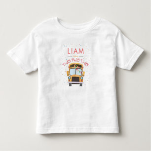 T-shirt Pour Les Tous Petits 2ème anniversaire de la fête des autobus scolaires