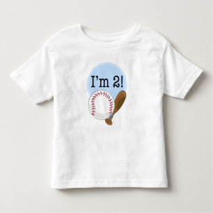 T-shirt Pour Les Tous Petits 2ème Enfants de base-ball d'anniversaire