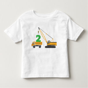 T-shirt Pour Les Tous Petits 2ème Pièce en t de construction d'anniversaire