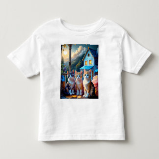 T-shirt Pour Les Tous Petits 3 Adorable Artist designed Kittens