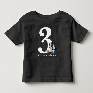 T-shirt Pour Les Tous Petits 3 ans, 3e anniversaire mignon Chien papillon Fée