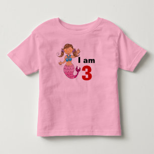 T-shirt Pour Les Tous Petits 3 ans anniversaire mermaid fille