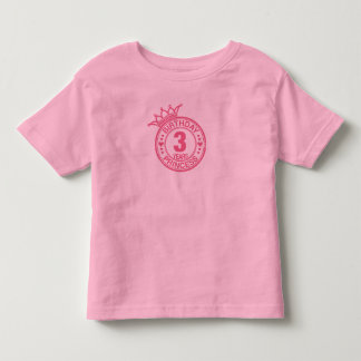 T-shirt Pour Les Tous Petits 3 ans - Anniversaire Princesse - rose