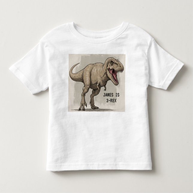 T-SHIRT POUR LES TOUS PETITS 3-REX (Devant)